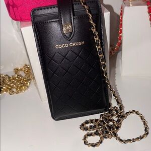 GWP CHANEL COCO CRUSH Black Quilted Crossbody Phone Case